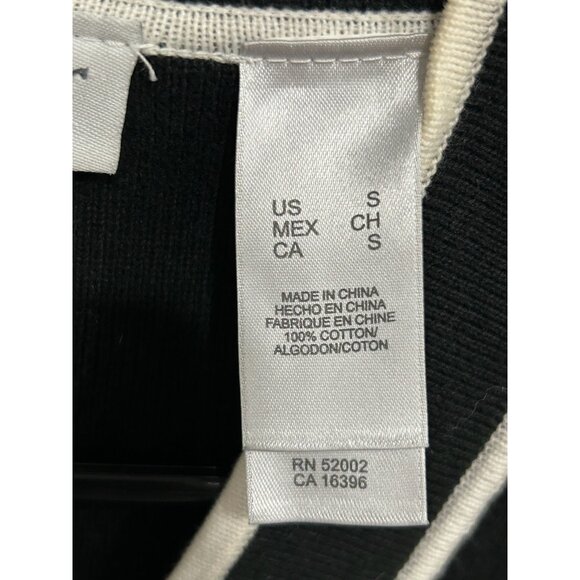 Villager Liz Claiborne Black Zip-Up Cardigan Sweater Size S Modest Minimalist - Picture 6 of 10